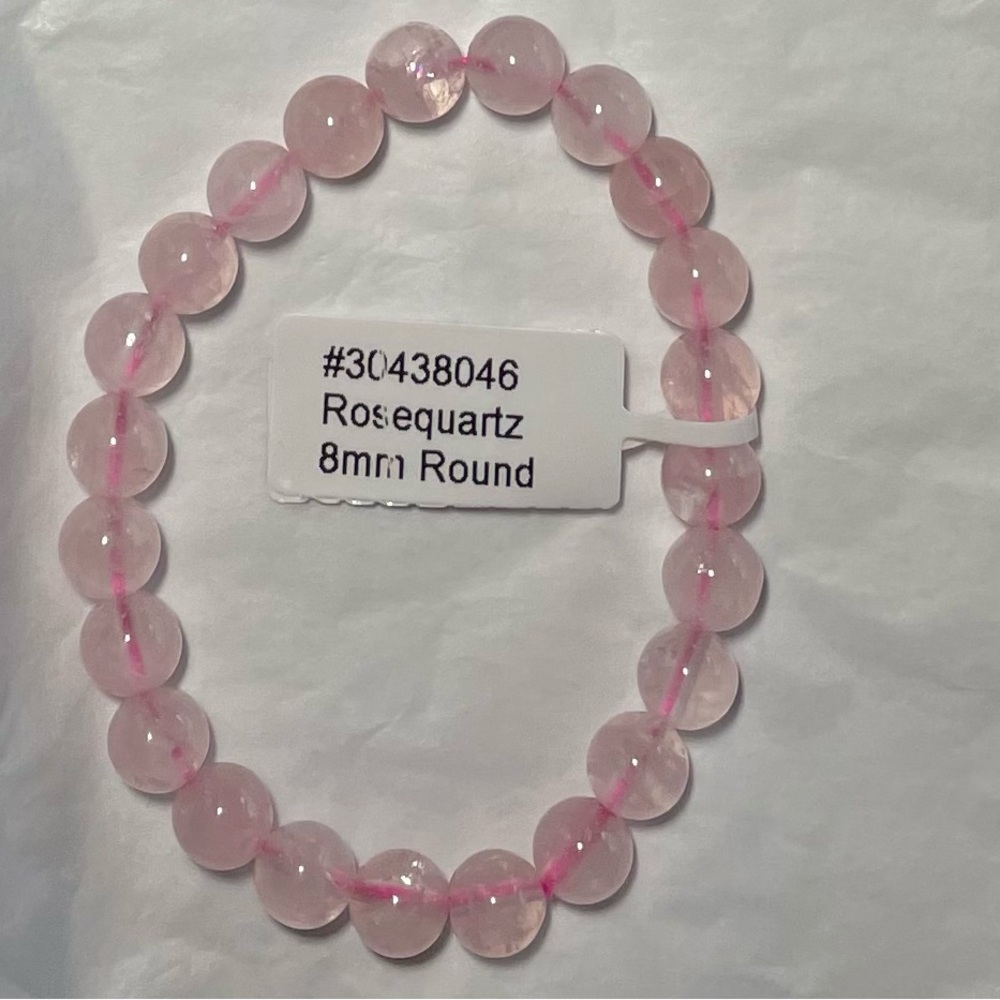 Rose quartz stretch bracelet